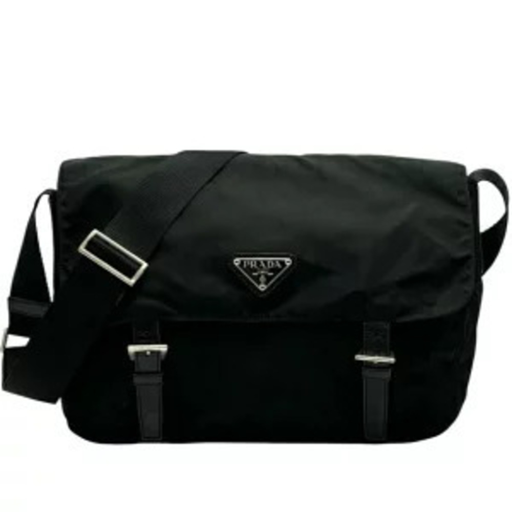Prada Triangle Shoulder Bag Black